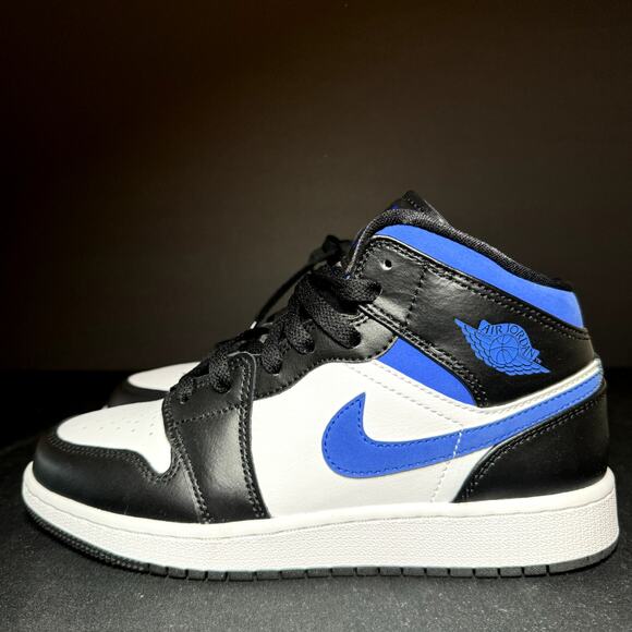 Size 5 - Nike Air Jordan 1 Mid GS Racer Blue Men's Shoes - Picture 8 of 8